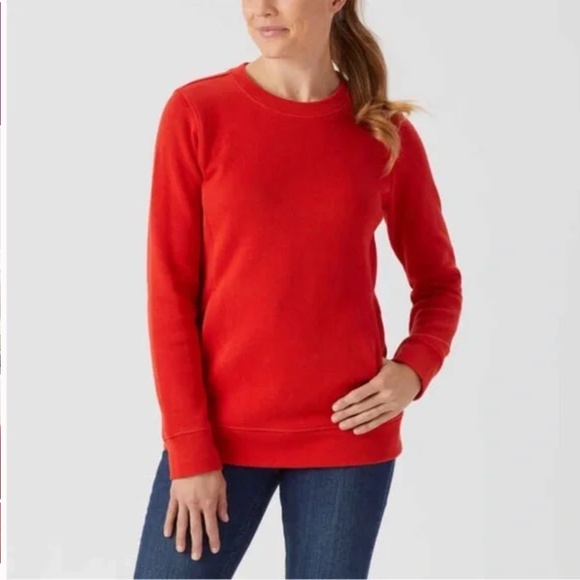 Duluth Trading Thick Ribbed Crewneck Sweatshirt 100% Cotton Pockets Size 1X - Picture 1 of 6